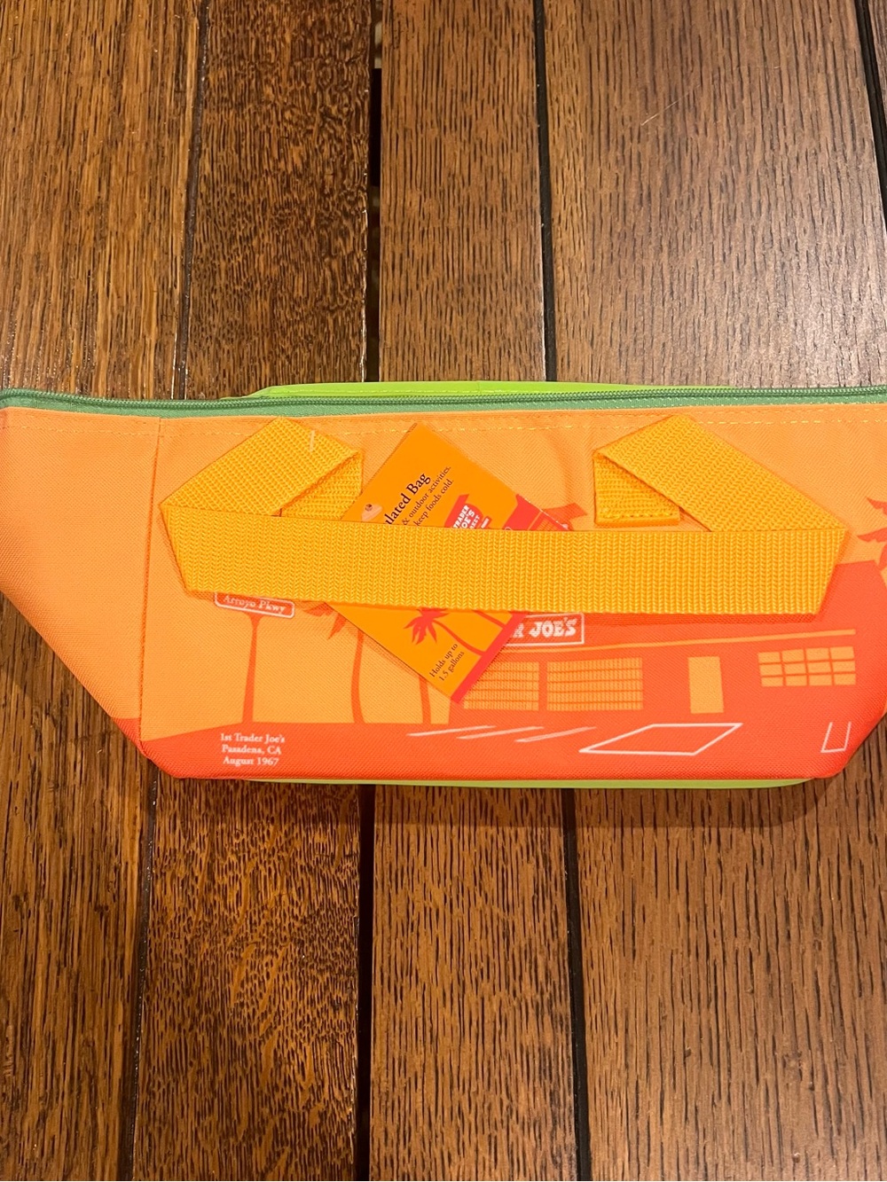 Trader Joe's Orange Graphic Tote / Pouch